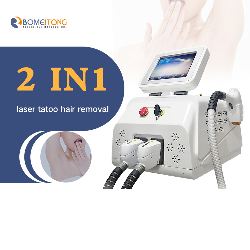 2 in one diode q switch tattoo removal pico nd yag laser machine hair removal