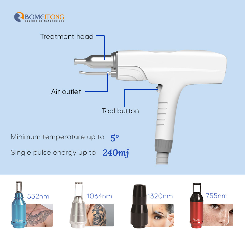 1064nm 532nm black portable laser tattoo removal machine