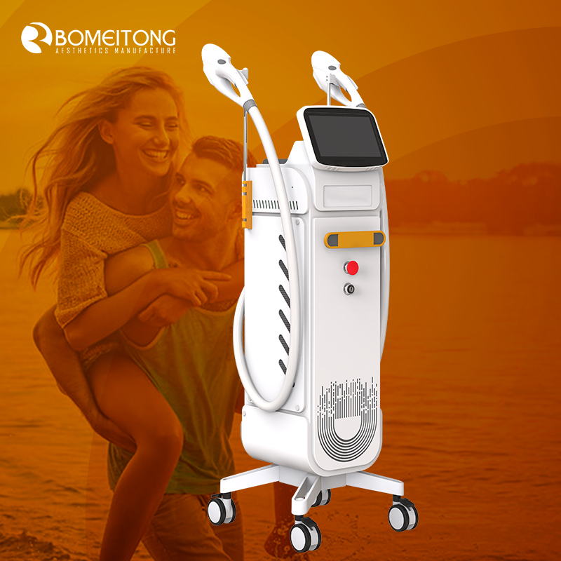 ipl or laser hair removal dpl shr Beauty Equipment multifunction Two Handles Permanent Painless